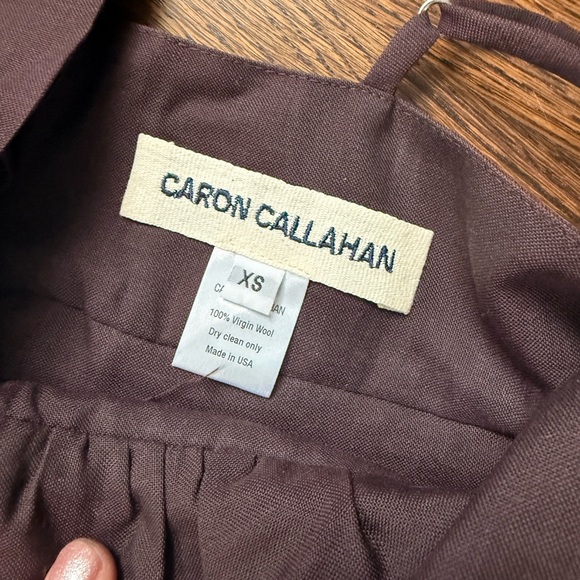 Caron Callahan Brown Wool Dress - Picture 3 of 4